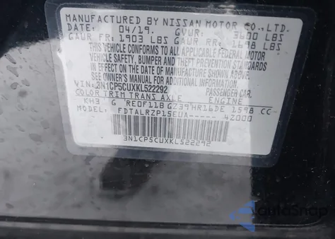 2019 Nissan Kicks S z USA, uszkodzony, nr VIN 3N1CP5CUXKL522292